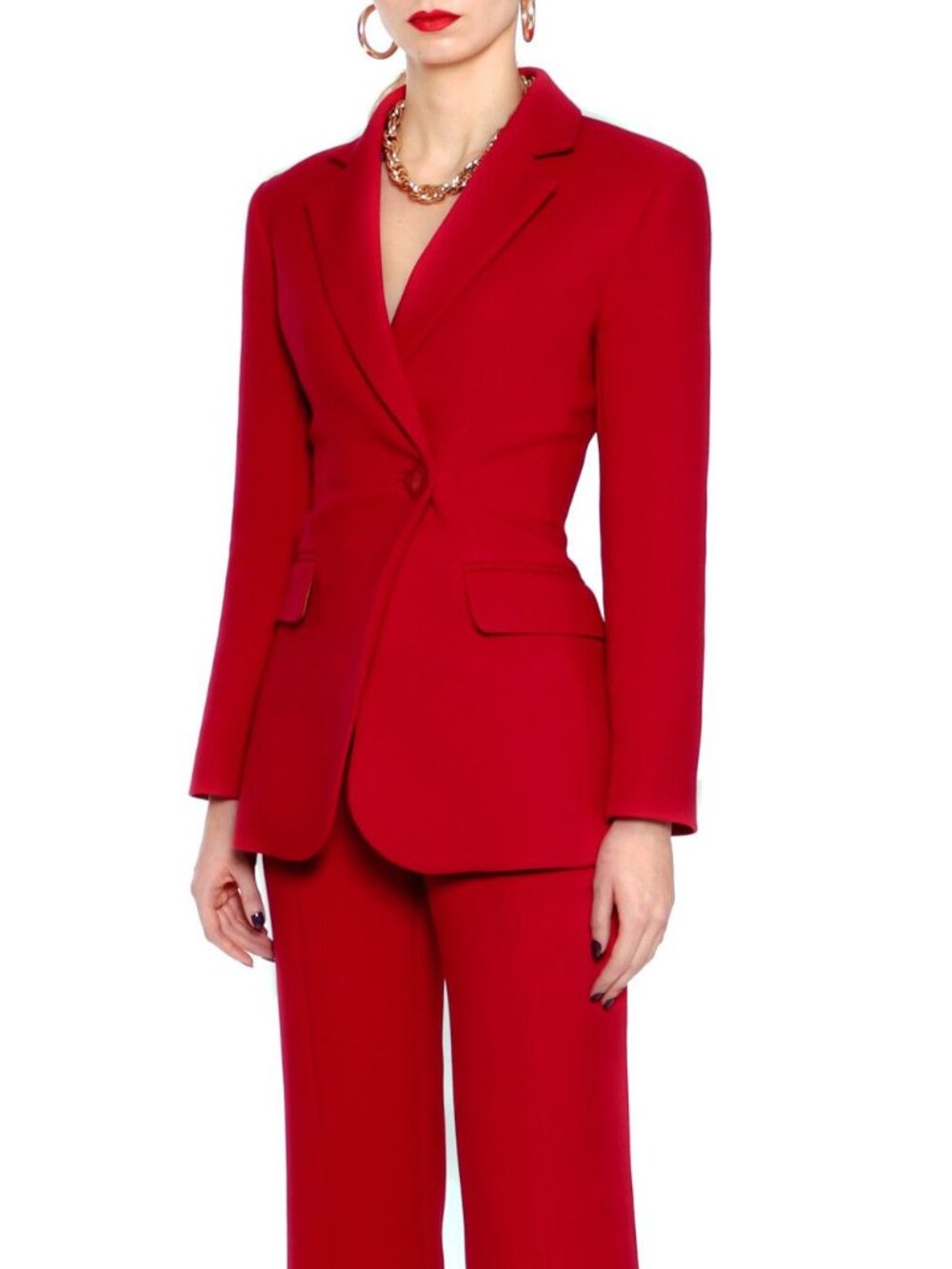 AGGI Selected Isabella Lipstick Red Tailored Blazer EU 38 US 8